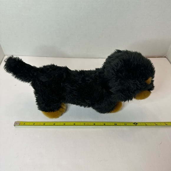 Aurora Nature Babies Dachshund Realistic Stuffed Animal Plush 13 inch Black Dog - Picture 7 of 7